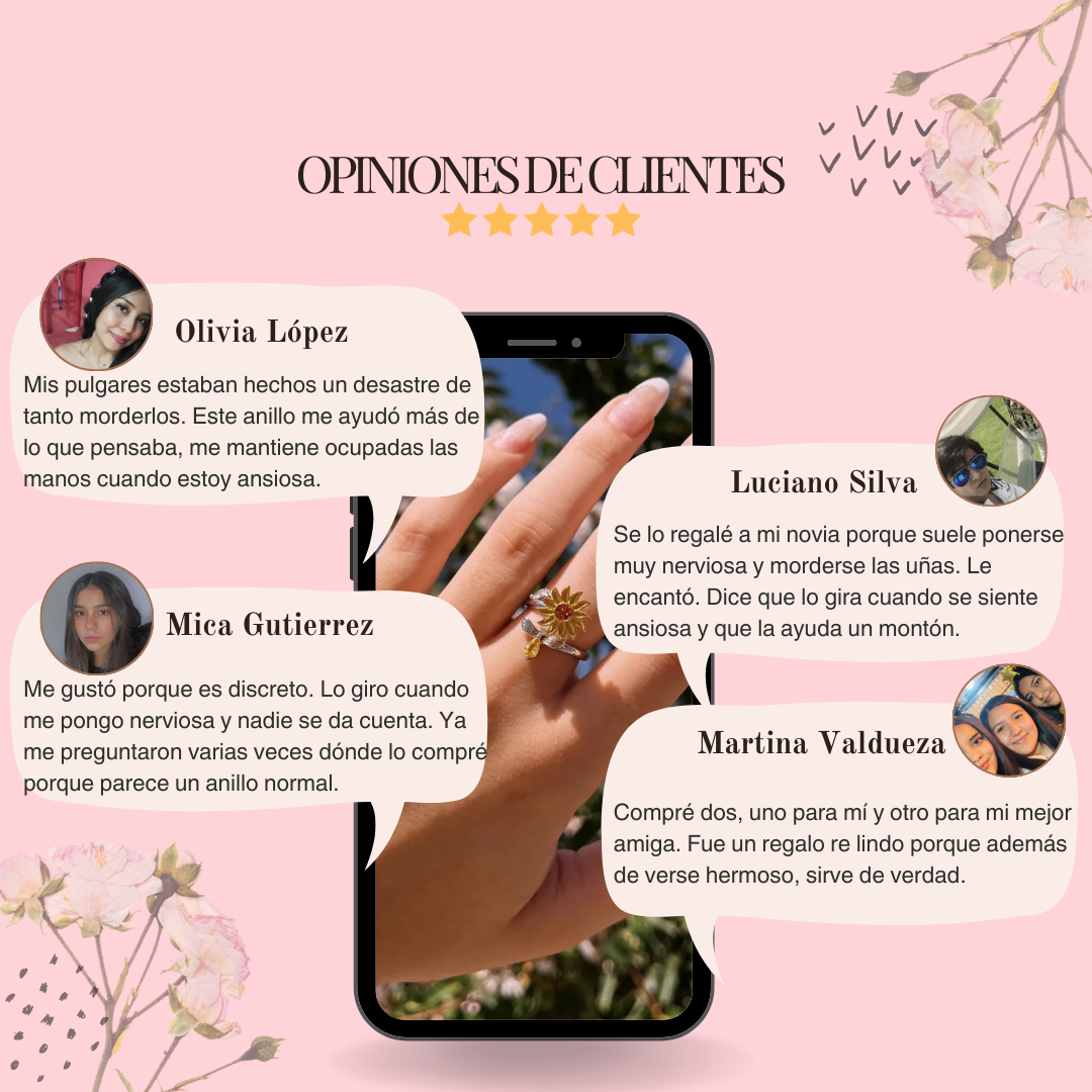 Anillo Girasol Giratorio