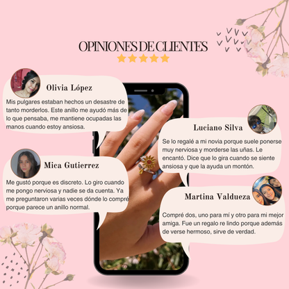 Anillo Girasol Giratorio