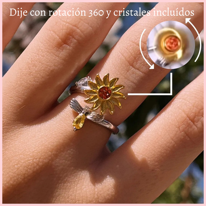 Anillo Girasol Giratorio