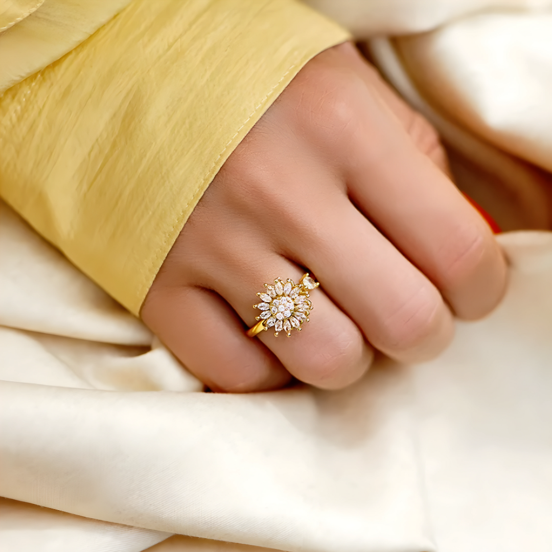 Anillo Girasol Giratorio