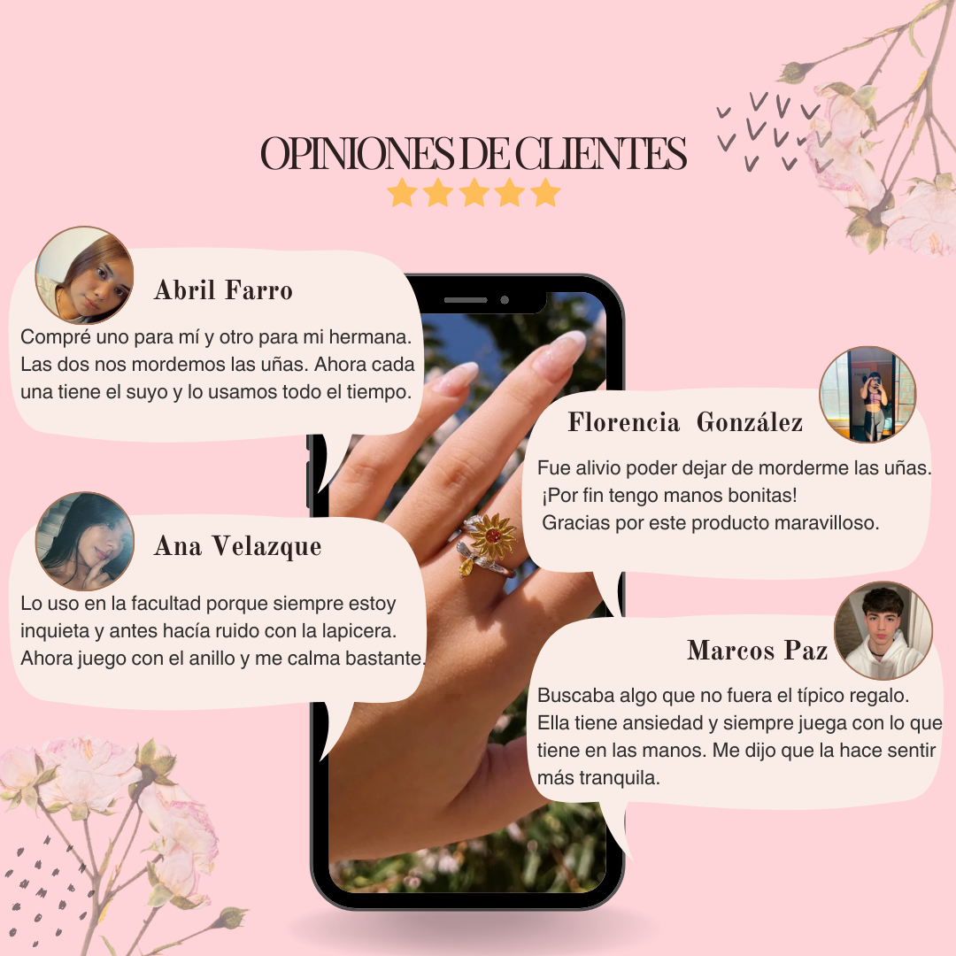 Anillo Girasol Giratorio